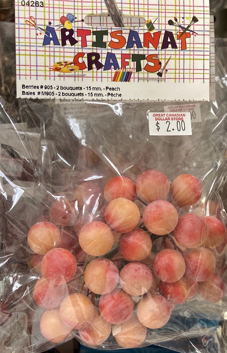 Ugarit: 2 Bouquets 15mm Peach Berries
