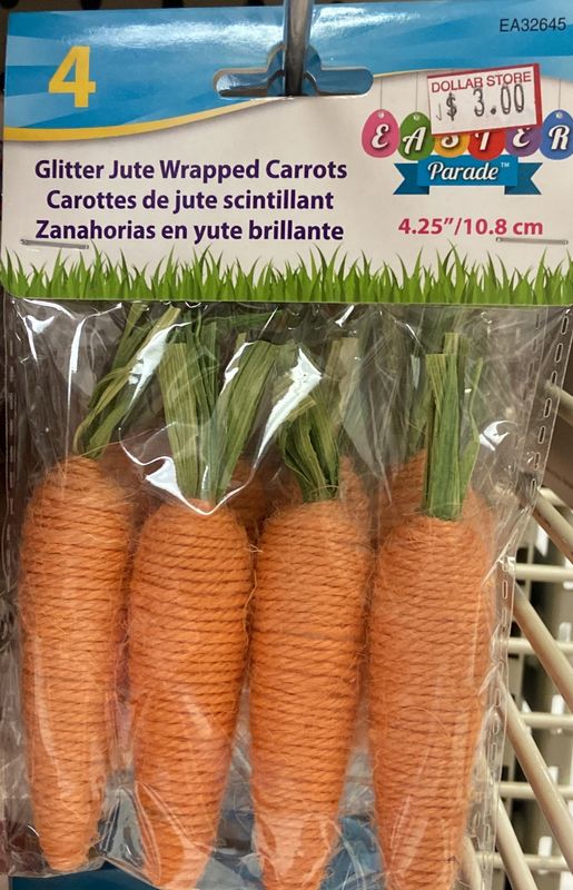 Easter Parade: Glitter Jute Wrapped Carrots