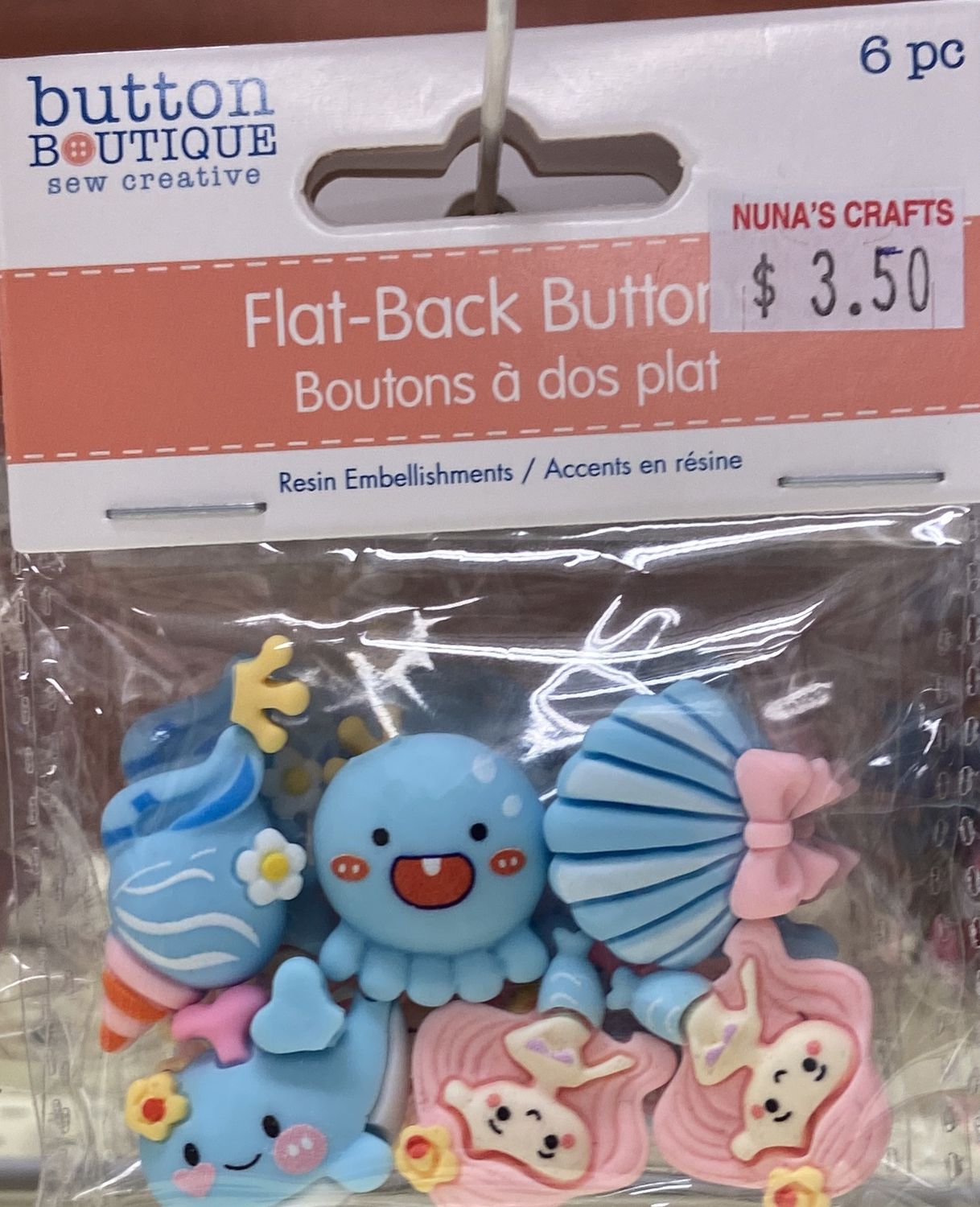 Button Boutique: Mermaid Pals - Flat-Back Buttons