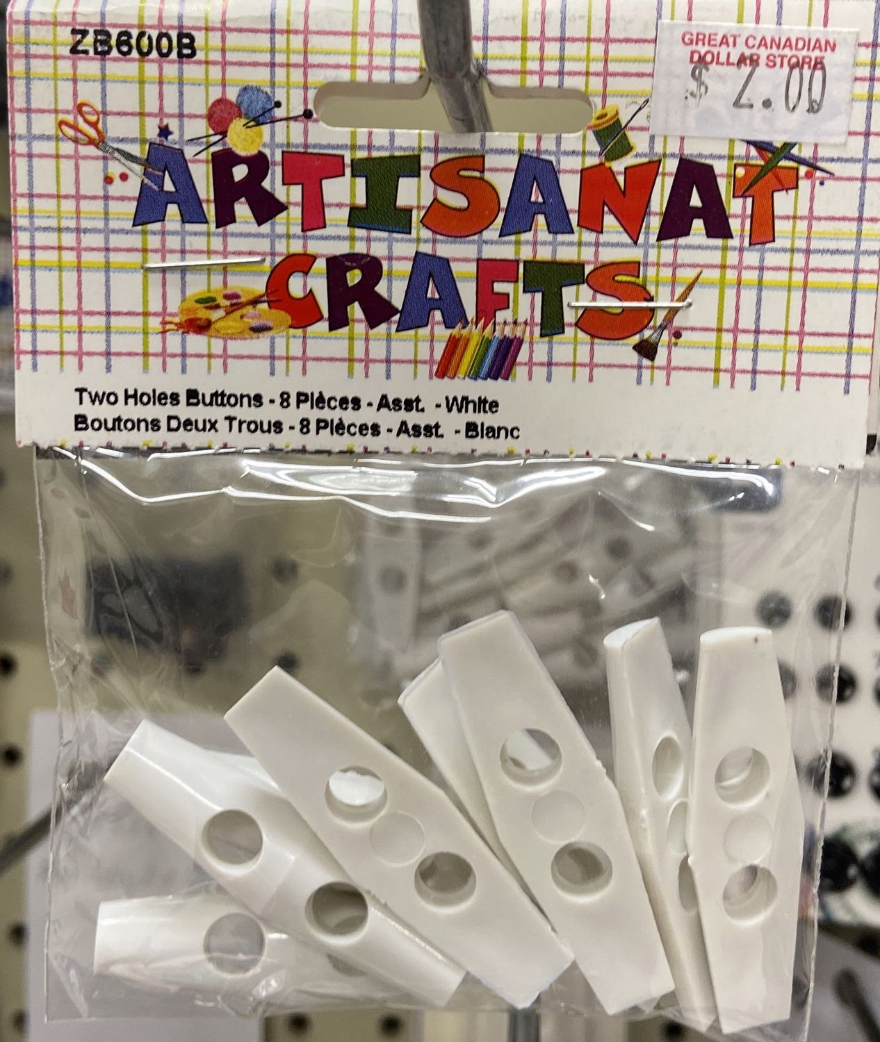 Ugarit: White Two Hole Buttons