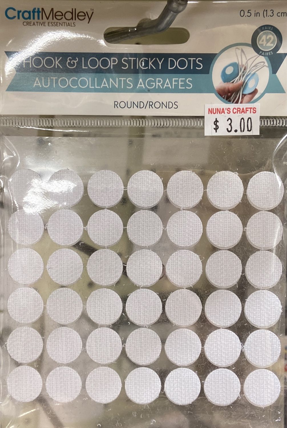 CraftMedley: 0.5&quot; Hook &amp; Loop Sticky Dots