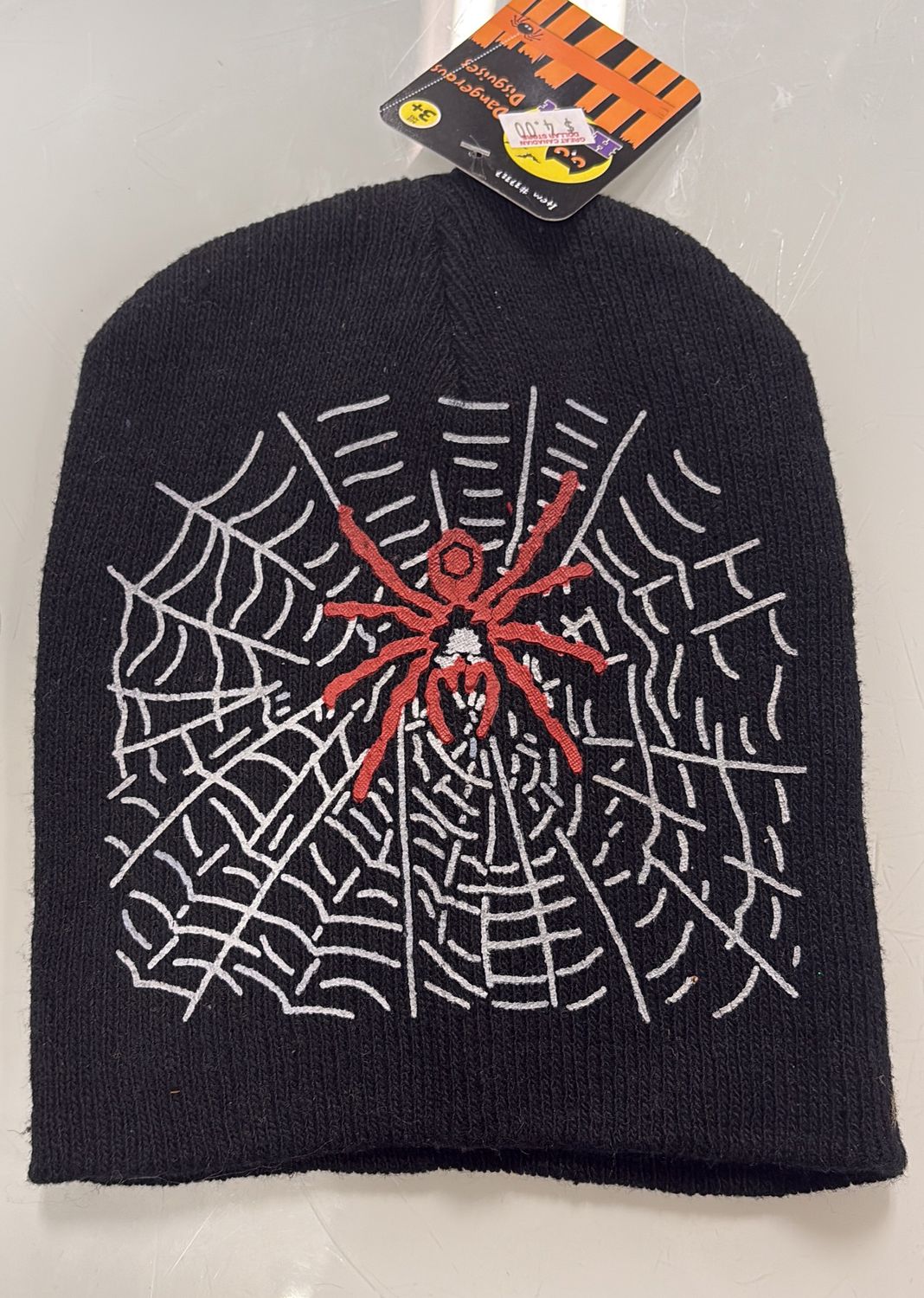Spider print cap halloween