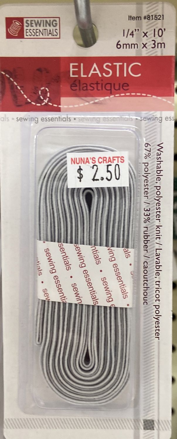 CTG: 1/4&quot; x 10&quot; White Elastic