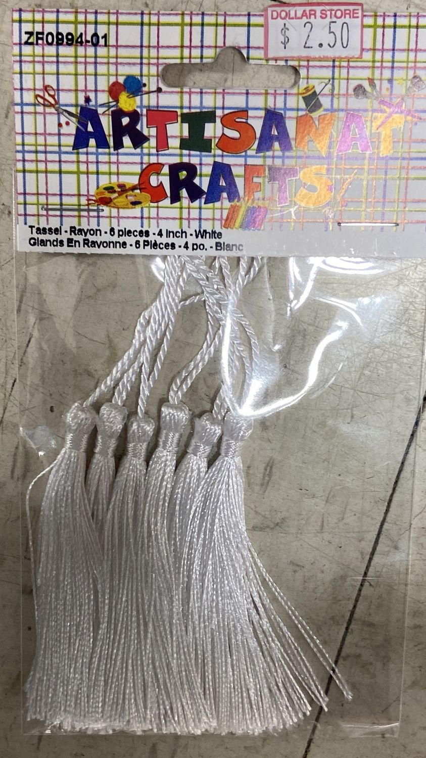 Ugarit: White 4&quot; Tassel