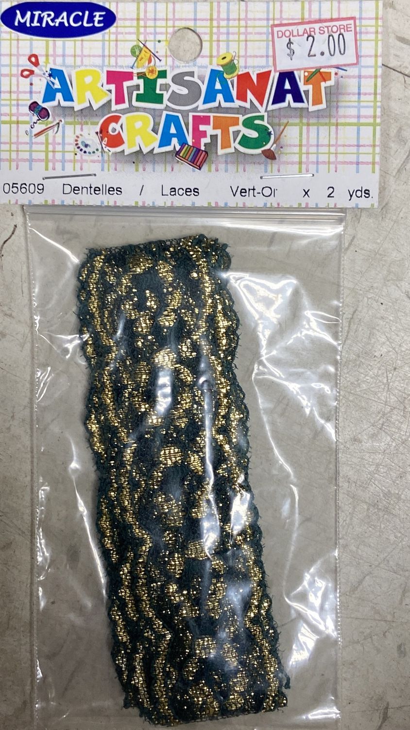 Ugarit: Green/Gold Lace Strip