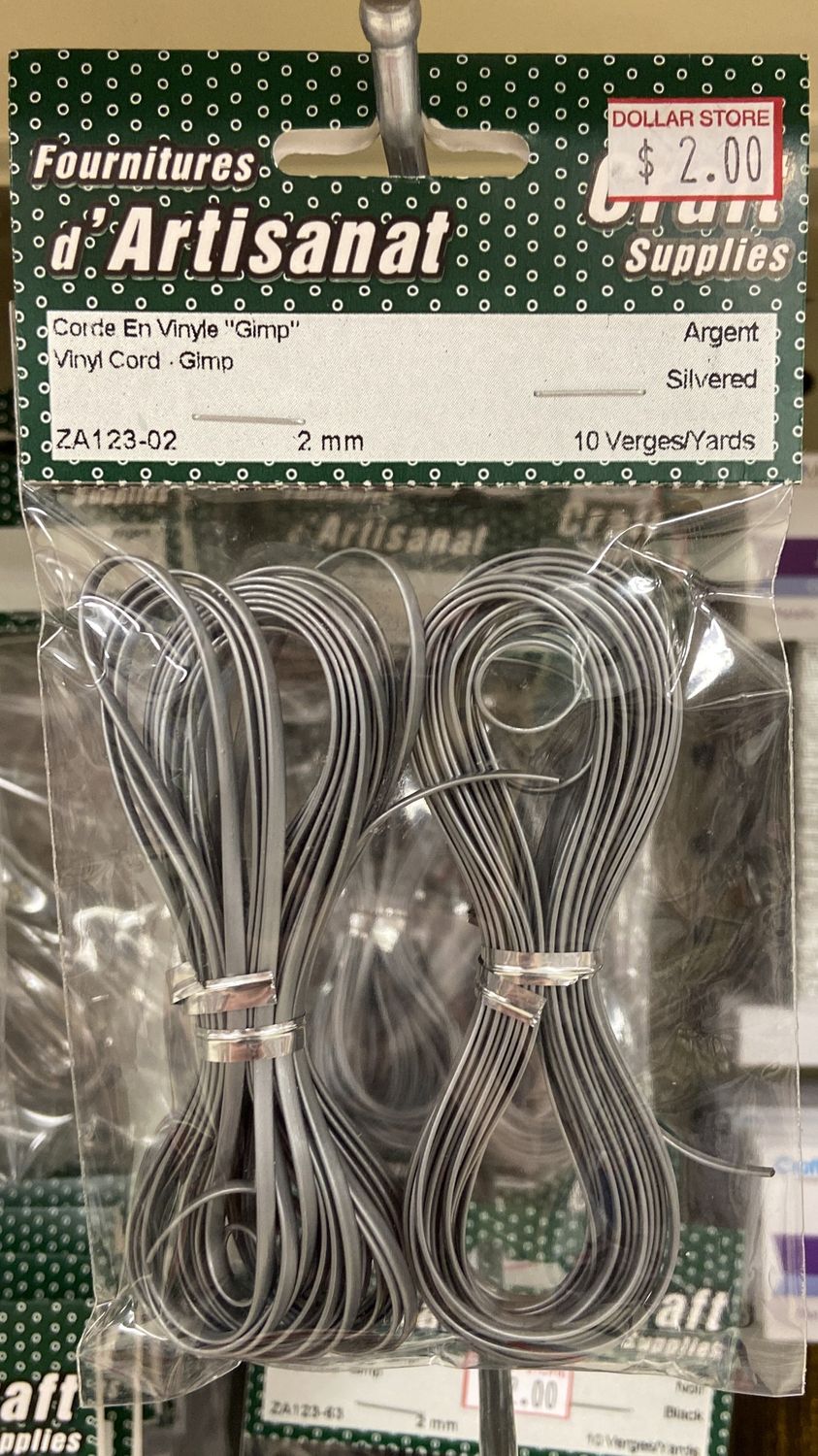 Ugarit: Silvered 2mm Vinyl Cord