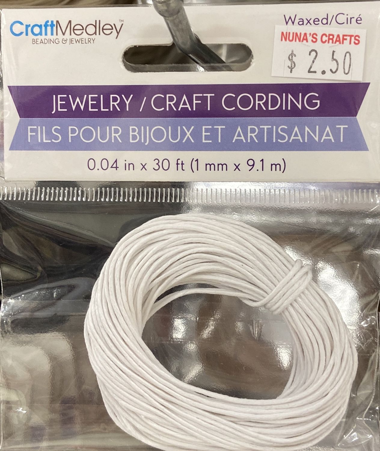 CraftMedley: White Jewelry/Craft Cording