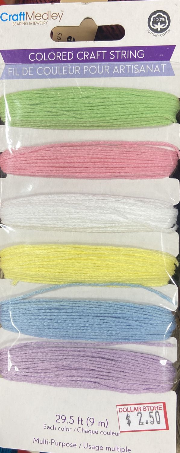 CraftMedley: Pastels- Coloured Craft String