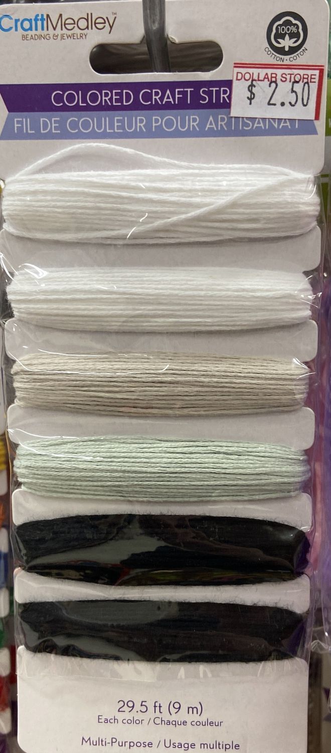 CraftMedley: Black &amp; White Colored Craft String