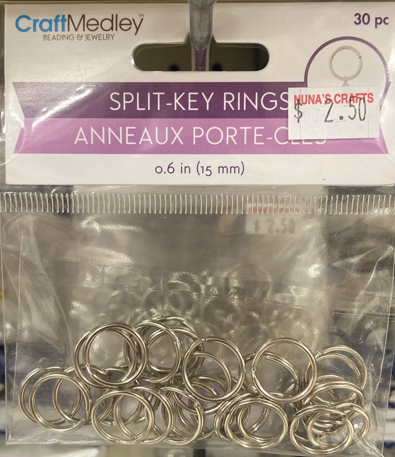CraftMedley: 0.6&quot; Split-Key Ring