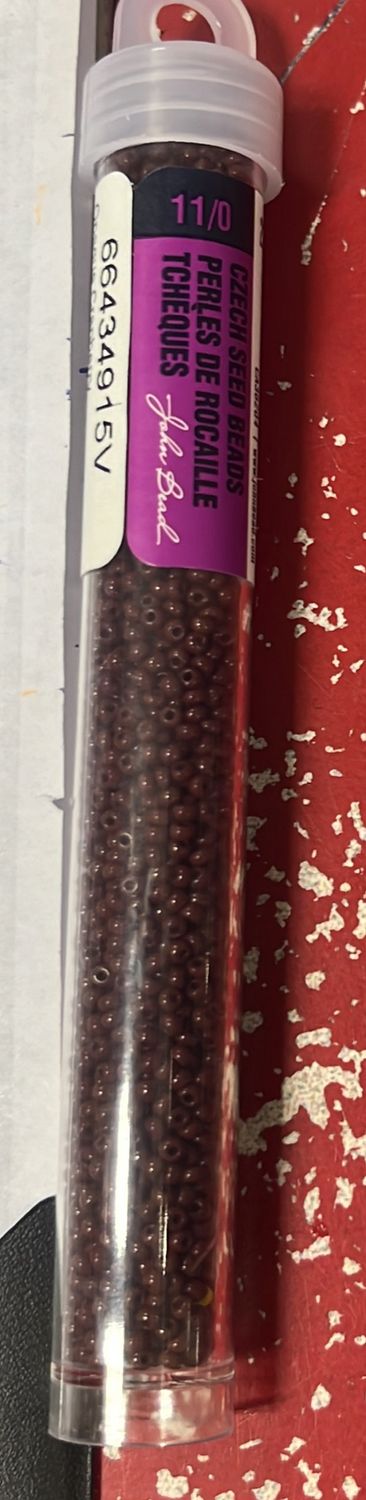 11/0 Czech Seed Beads (66434915V Opaque Cranberry)