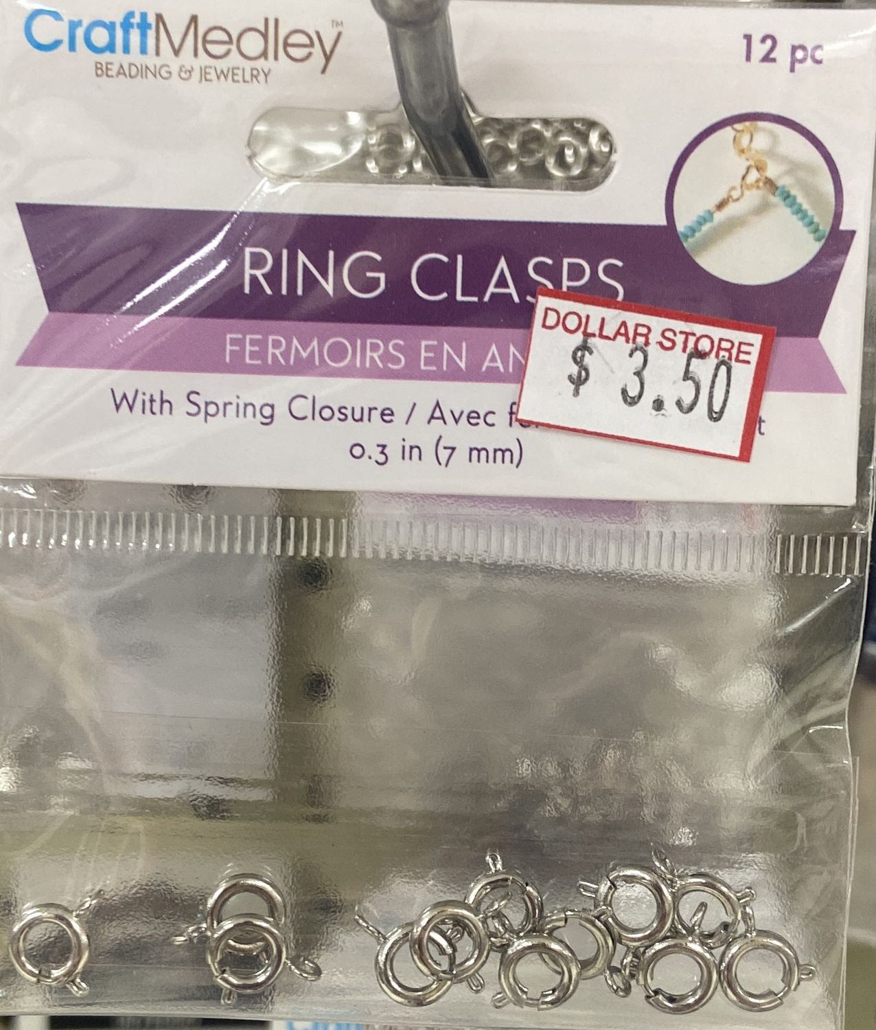 CraftMedley: 0.3&quot; Silver Ring Clasps