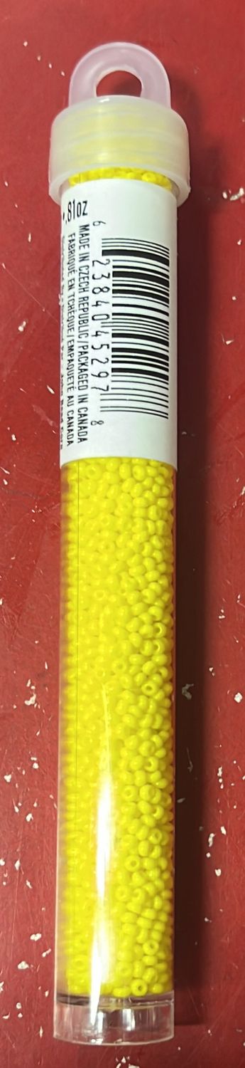 11/0 Czech Seed Beads (66434916V Opaque Lemon Yellow)