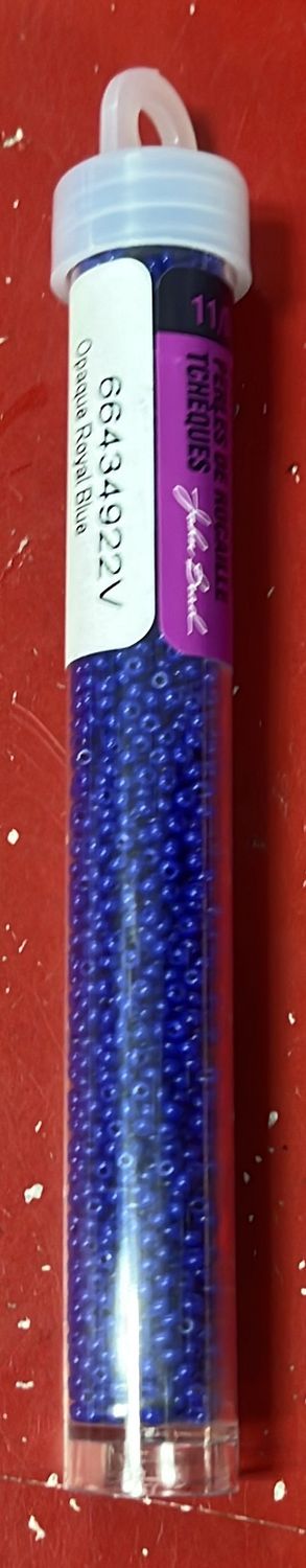 11/0 Czech Seed Beads (66434922V Opaque Royal Blue)