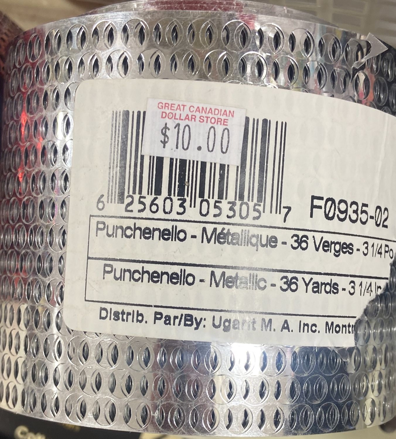 Ugarit: Silver 36yds Metallic Punchenello