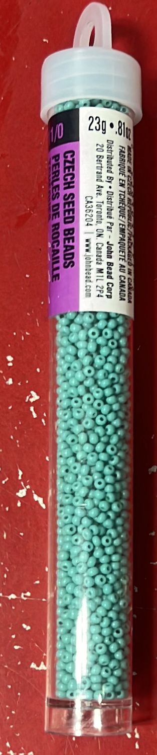 11/0 Czech Seed Beads (66434910V Opaque Turquoise)