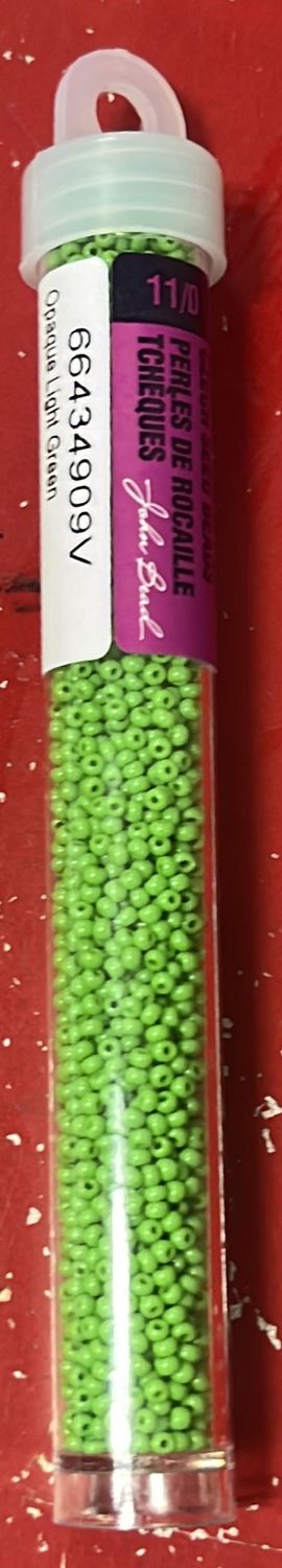 11/0 Czech Seed Beads (66434909V Opaque Light Green)