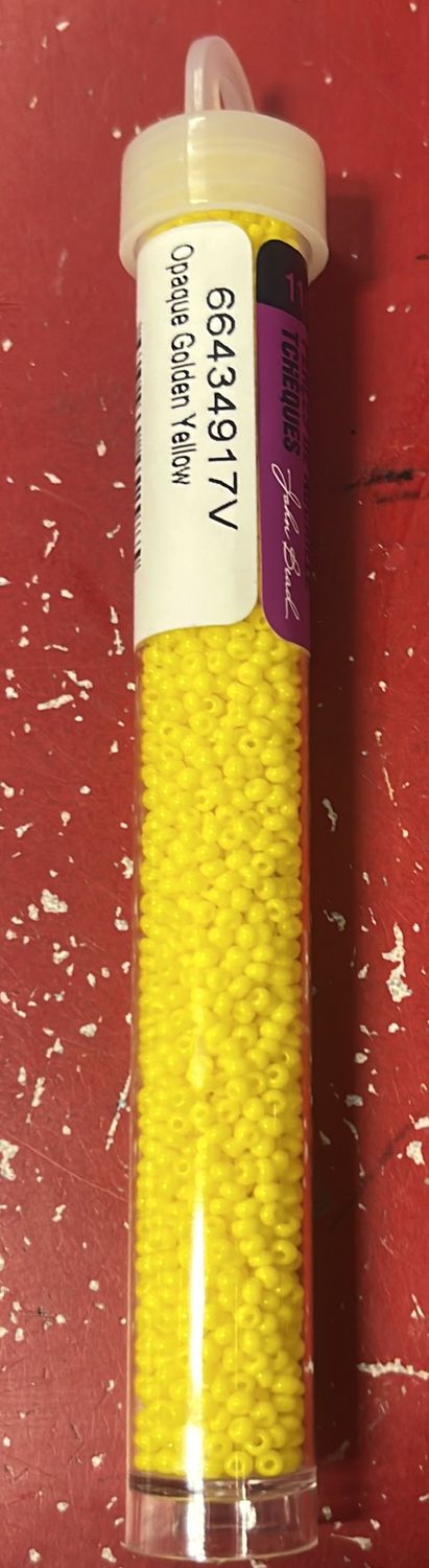 11/0 Czech Seed Beads (66434917V Opaque Golden Yellow)