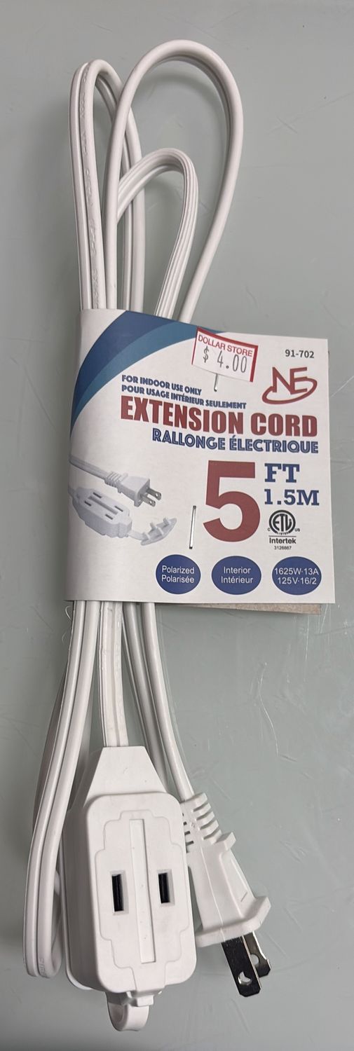 5 FT extension cord 1.5M