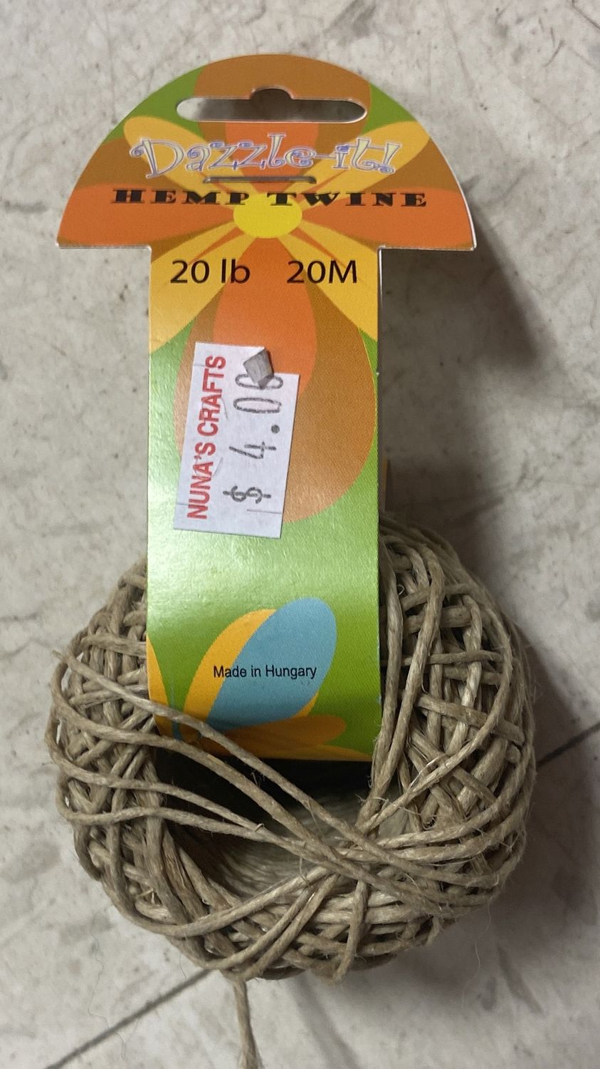 Dazzle-It! 20lb Natural Hemp Twine