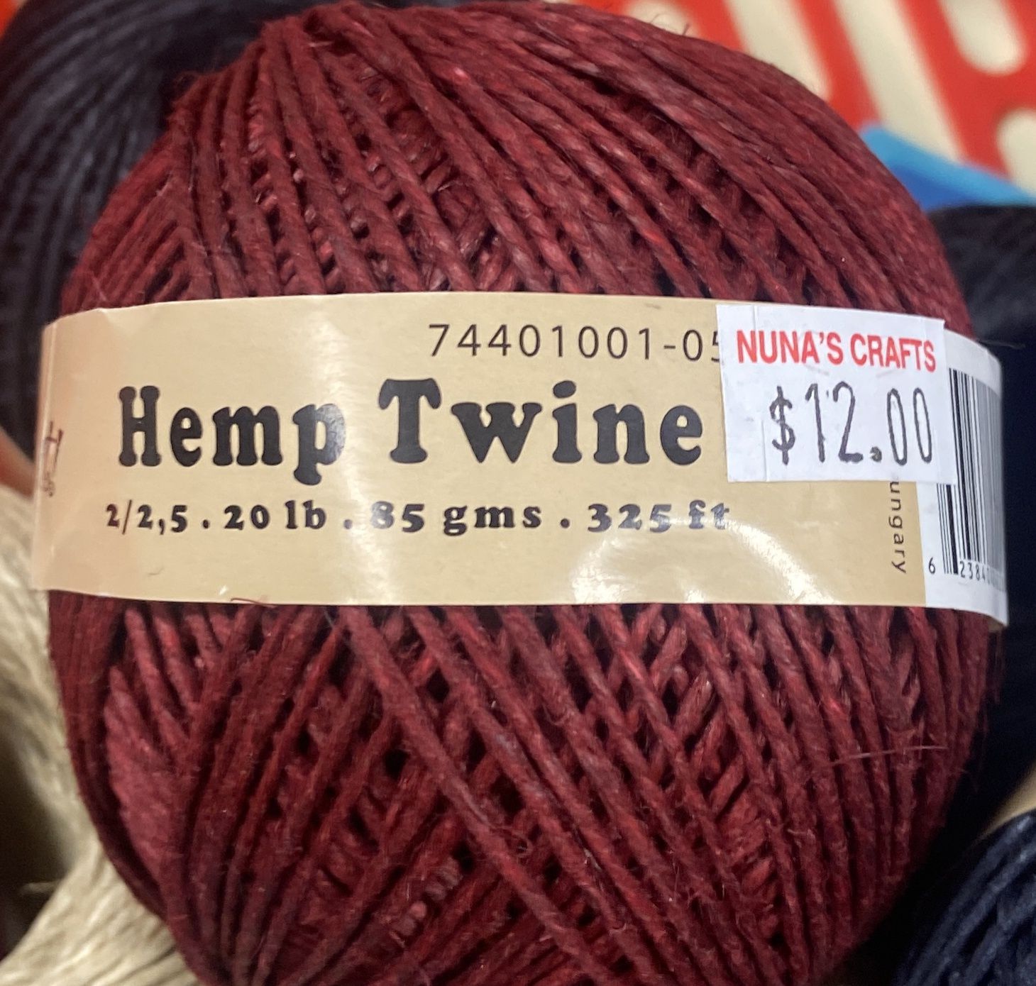 Dazzle-It!: Burgundy 325ft Hemp Twine