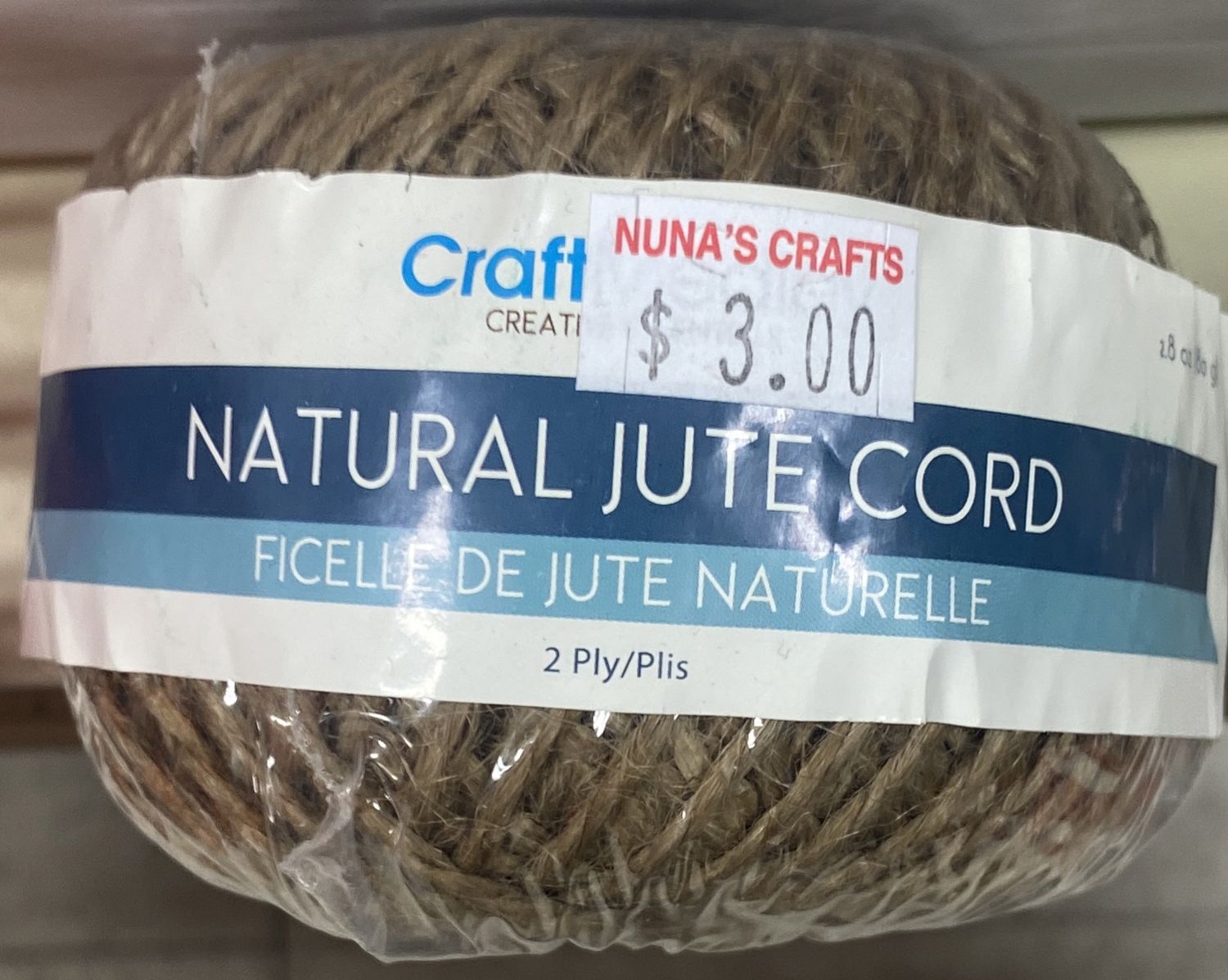 CraftMedley: 2.8oz Natural Hemp Cord