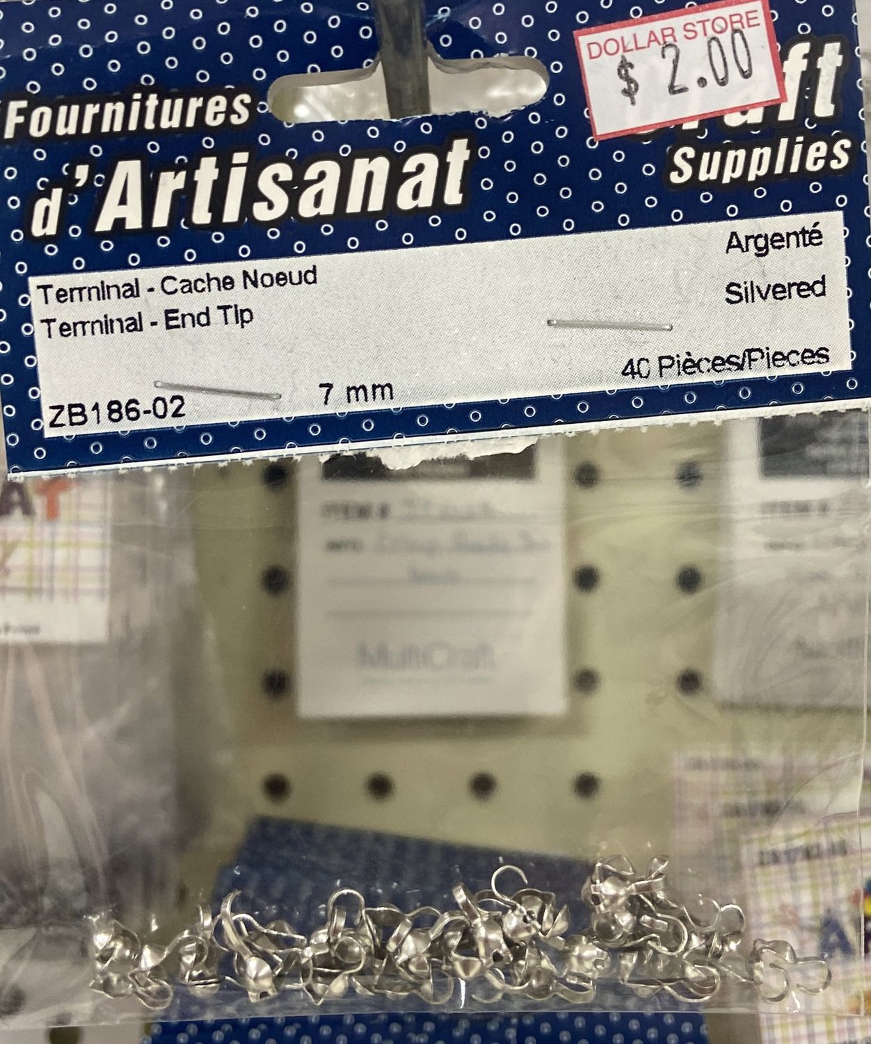 Ugarit: 40x Silvered 7mm End Tip Terminal