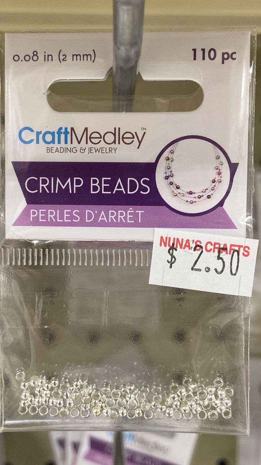 CraftMedley: 0.08&quot; Silver Crimp Beads