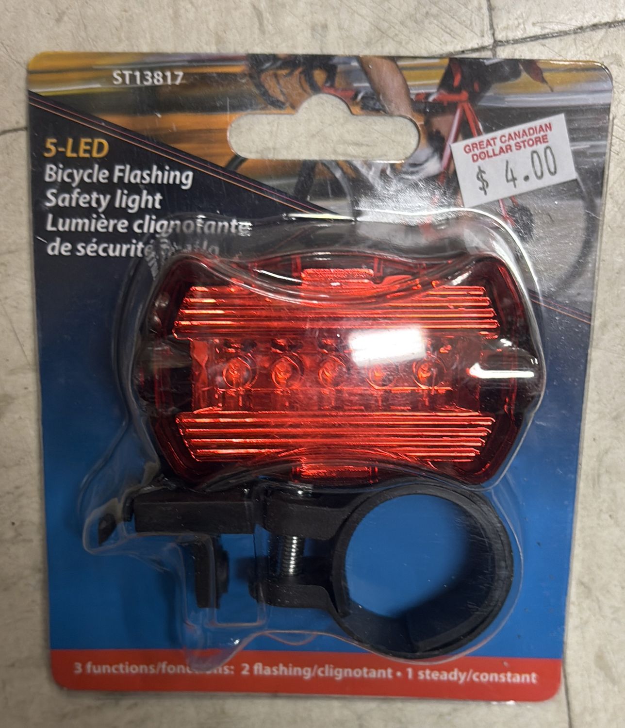 5 LED bicycle flashing
