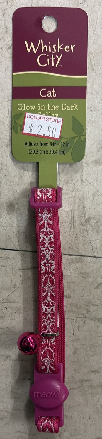 8in - 12in Adjustable Glow In The Dark Cat Collar