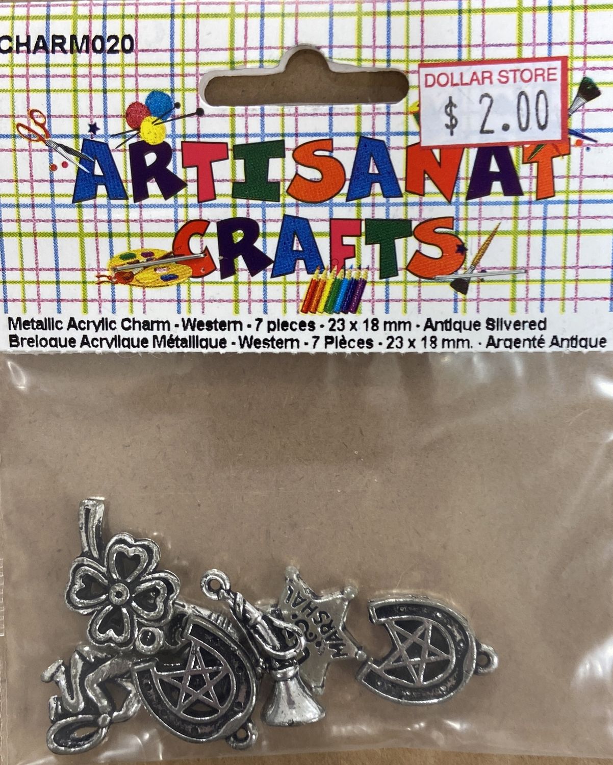 Ugarit: 7x Western Metallic Acrylic Charms
