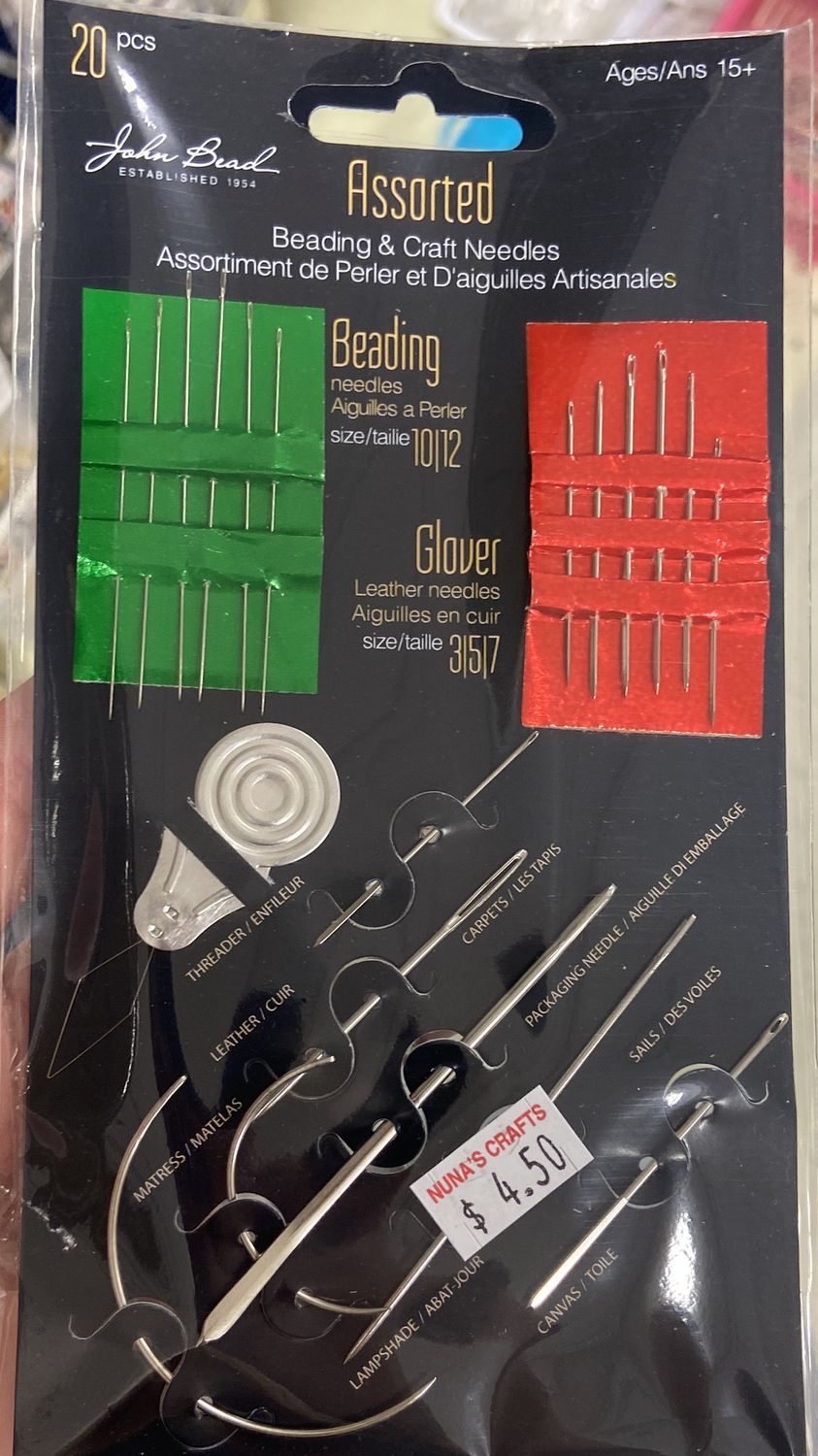 20x Asst. Beading &amp; Craft Needles