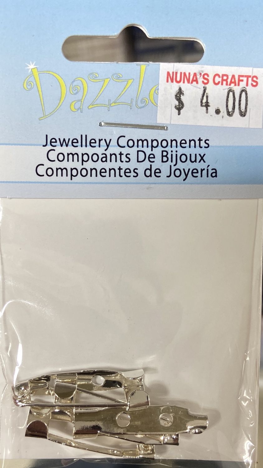 Dazzle-It!: 1&quot; Silver Bar Pins
