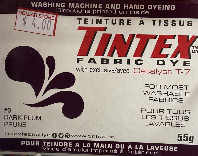 Tintex: #3 Dark Plum Fabric Dye 55g