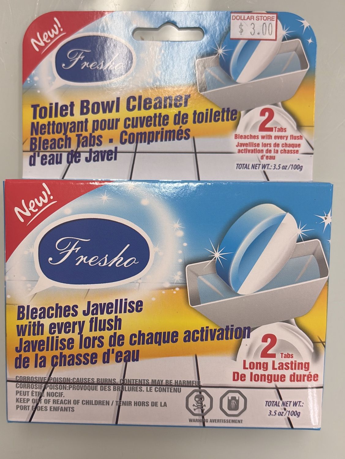 Toilet bowl cleaner 2 tabs