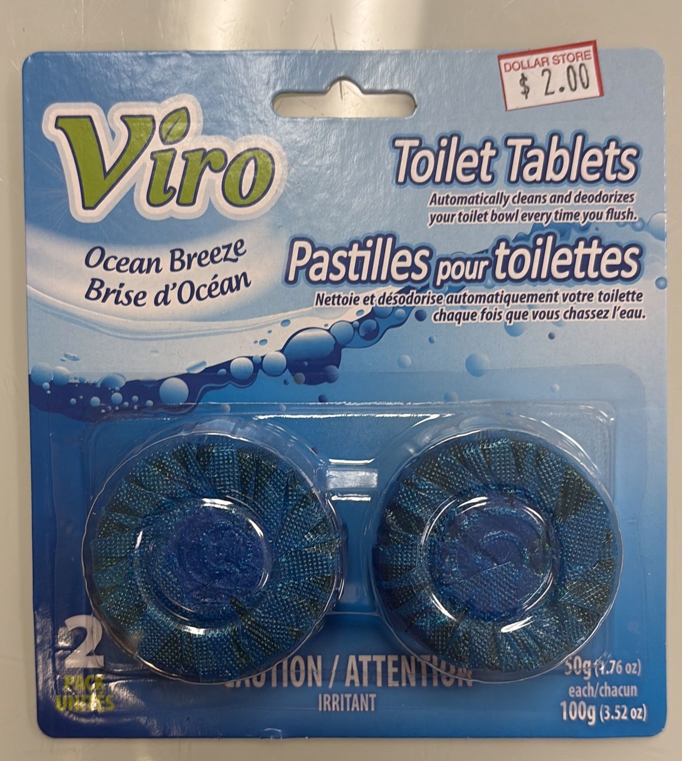 Toilet tablets cleans and deodorizes