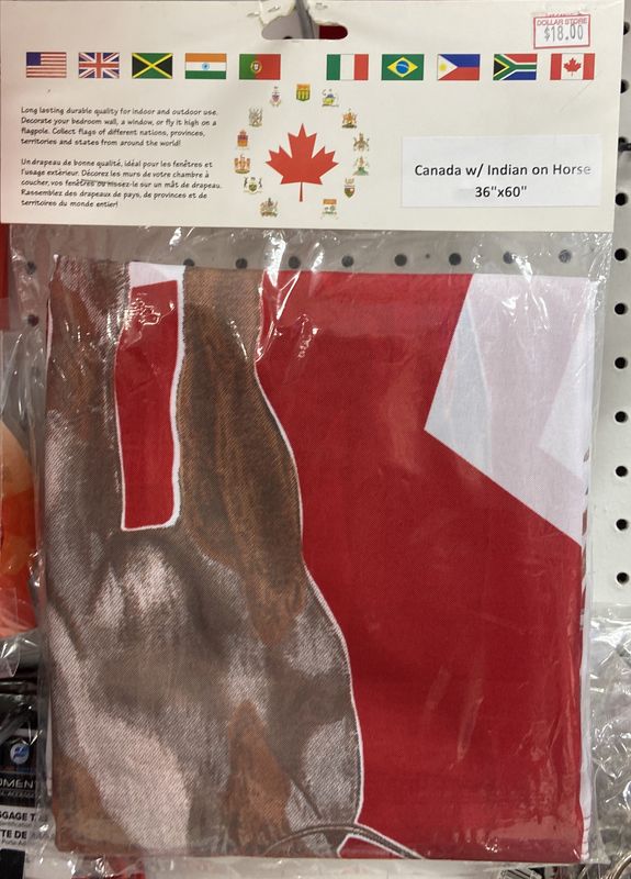Flag Matrix: Canada Flag + Horse 36&quot; x 60&quot;