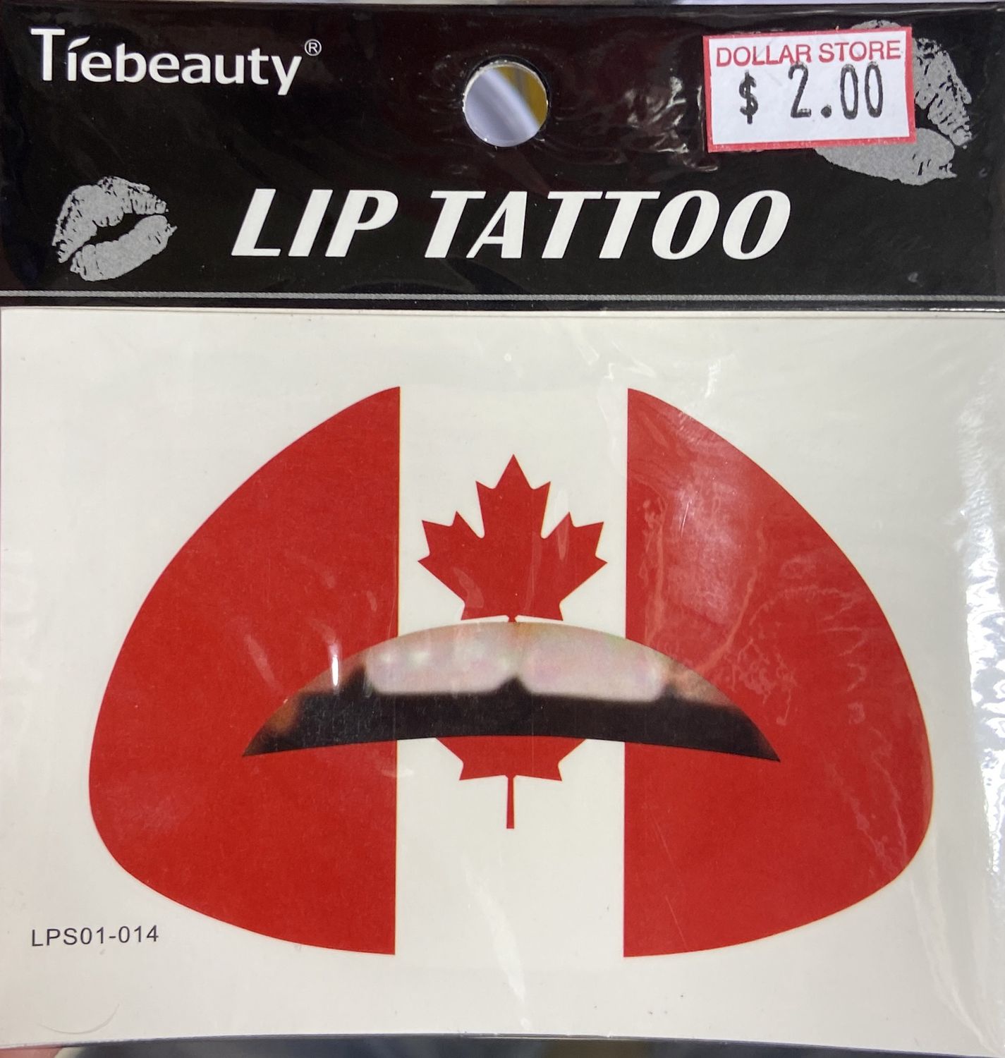 Tiebeauty: Canada Flag Lip Tattoo