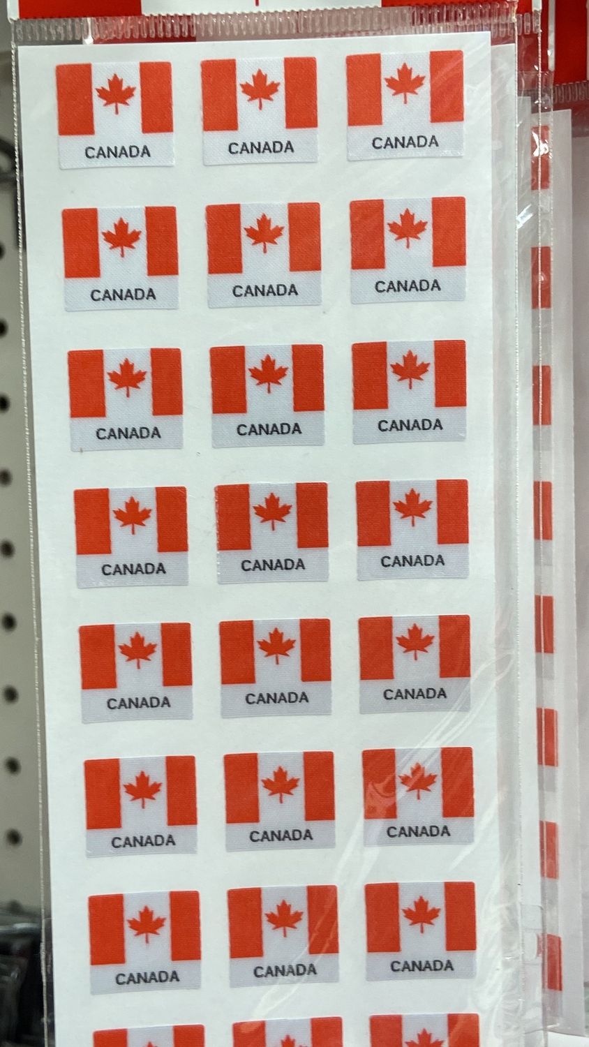 Mini Canadian Flag Fabric Stickers