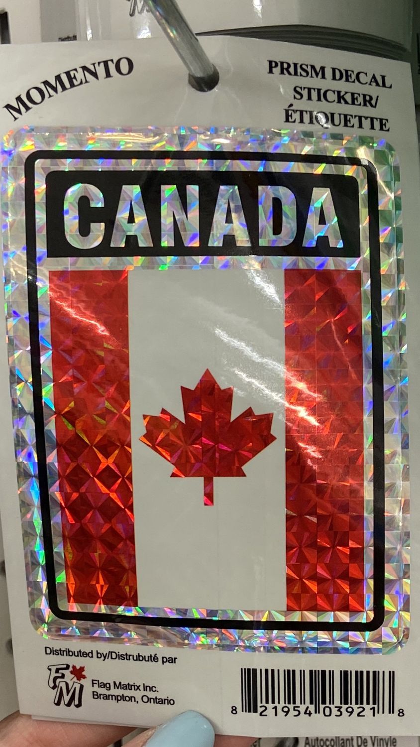 Flag Matrix: Canada Flag Prism Decal Sticker