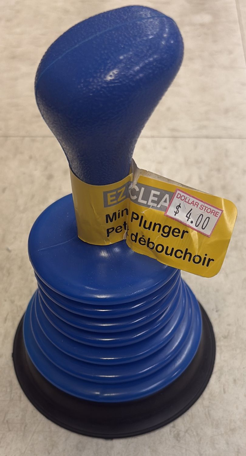 Mini plunger EZ clean