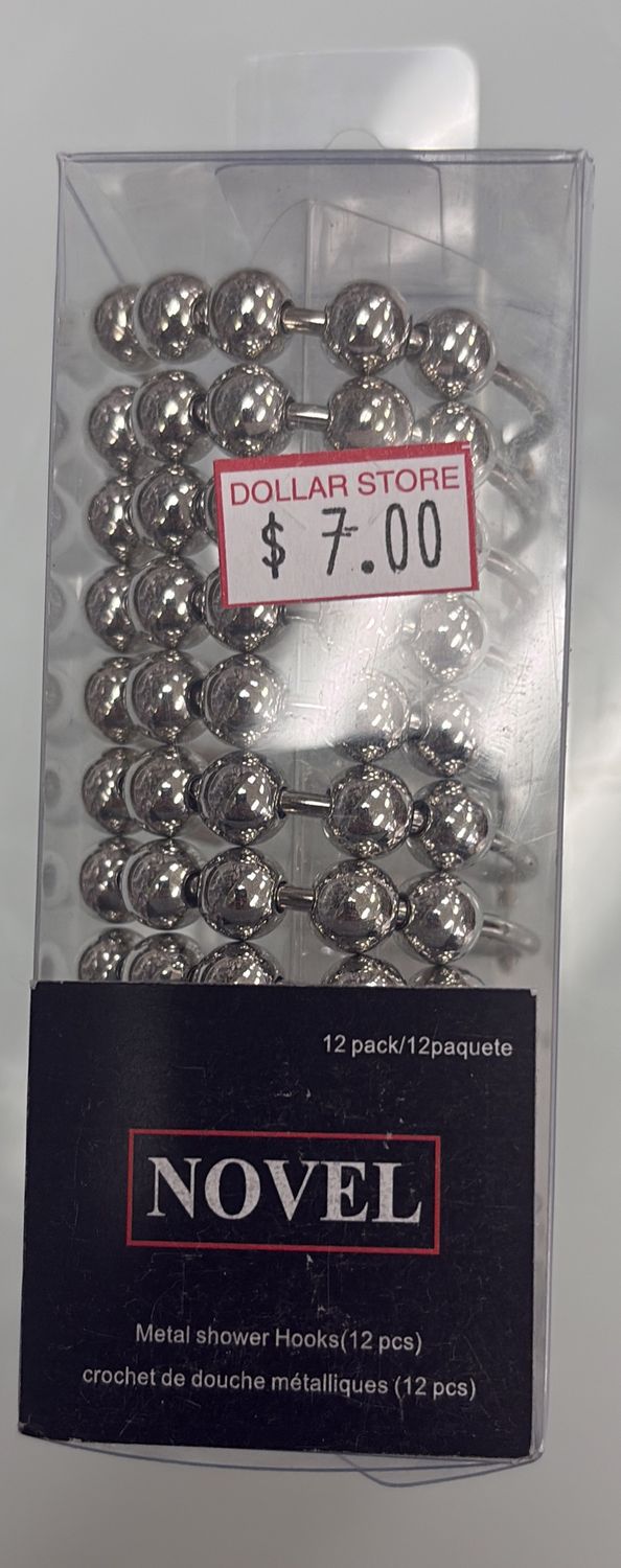 Metal shower hooks 12pcs