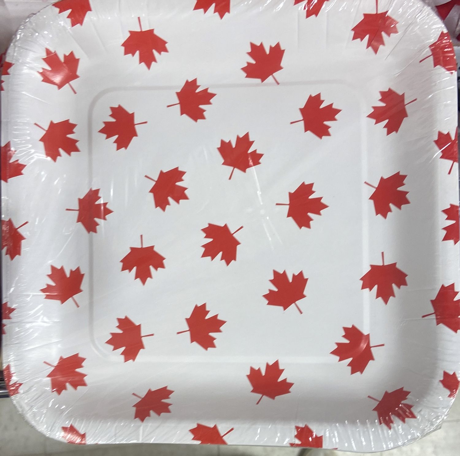 CTG: Maple Leaf Print Paper Plates