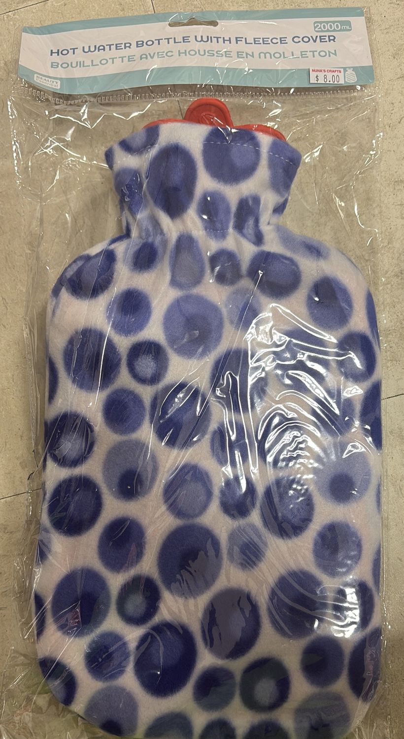 Hot water bottle with fleece cover 2000ML