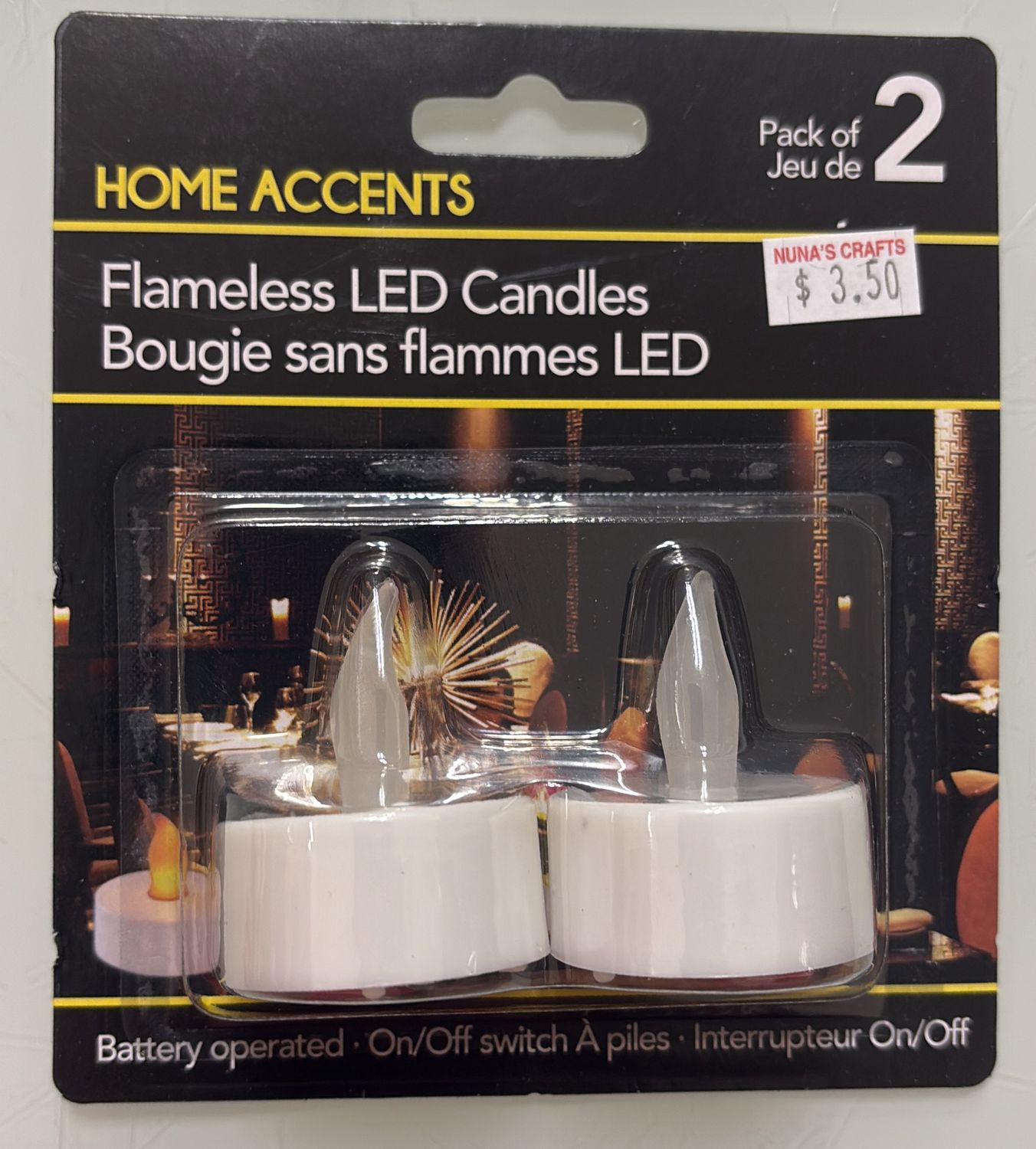 Home accent flameless LED candles  2 pack