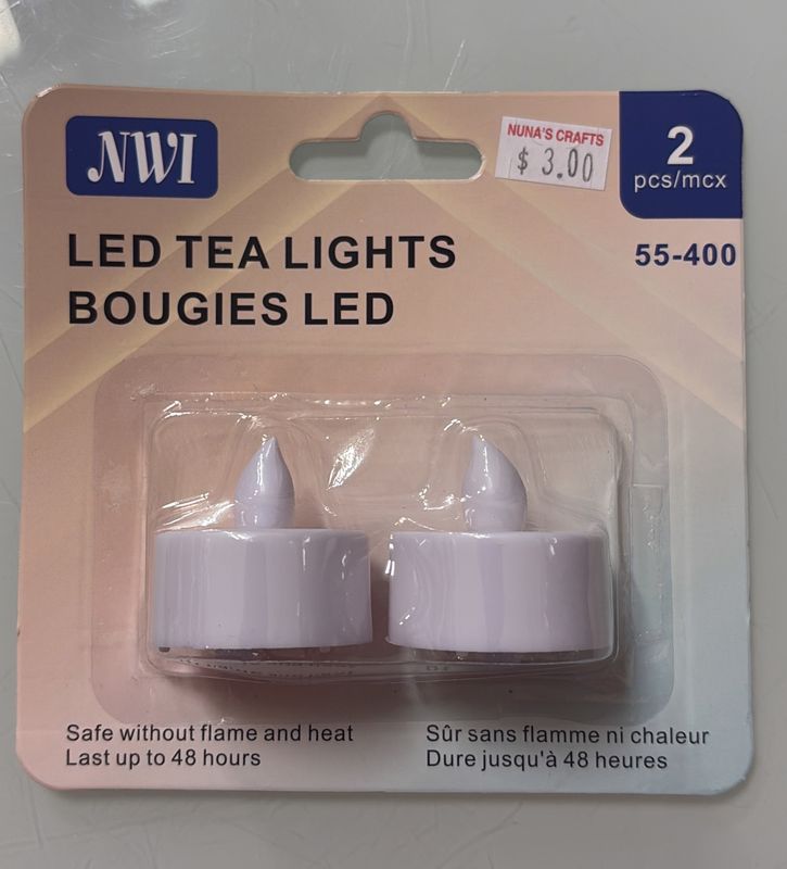 NWI LED tea lights  2 packs