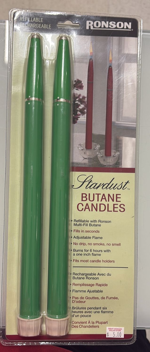Ronson refillable rechargeable butane candles