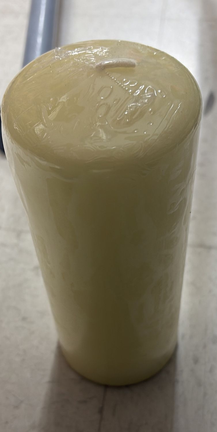 Radiance 8 in pillar ivory candle