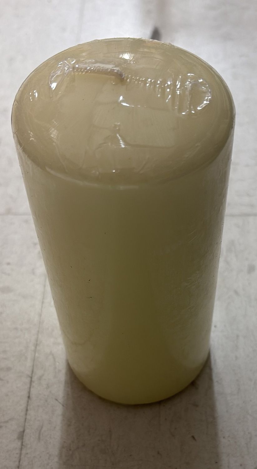 Radiance 6in pillar ivory candle