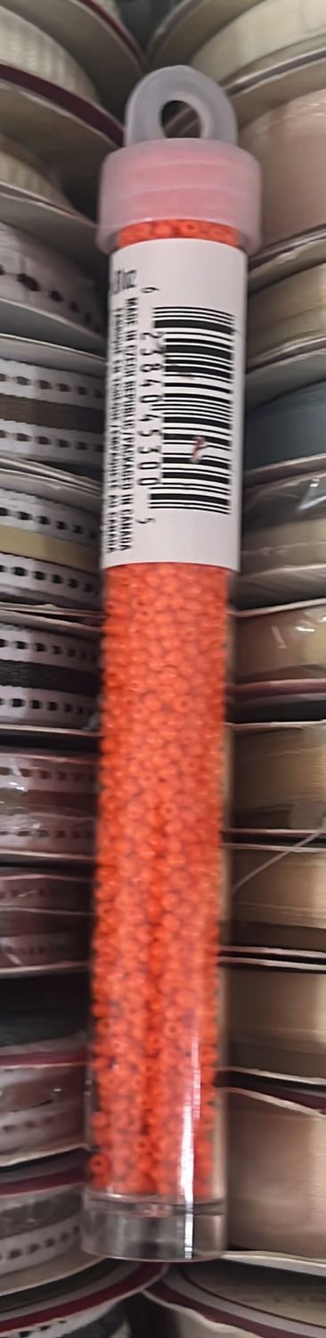 11/0 Czech Seed Beads (66434919V Opaque Orange )